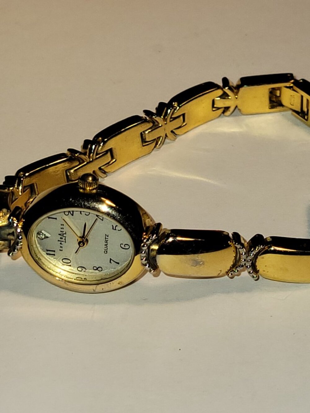 LA Express Ladies' Quartz Dress Watch LAX1401 - Polished Gold-Tone - Elegant
